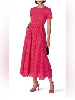 J. Crew Pink Eyelet Maxi Dress Size 2